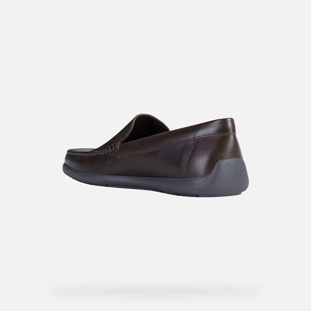 Geox Erkek Loafers Koyu Kahverengi - Devan - SCI-243976